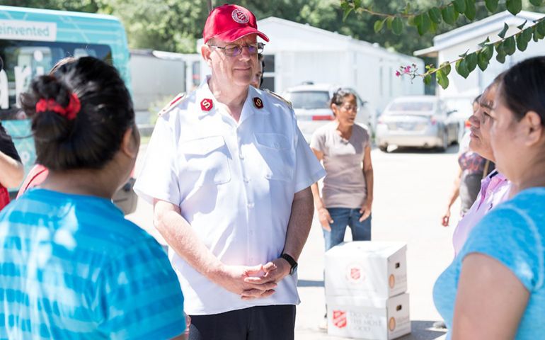 General Andre Cox Visits Houston in Aftermath of Hurricane Harvey 