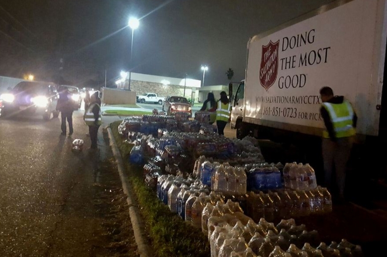 The Salvation Army Provides Water To Corpus Christi Following Contamination