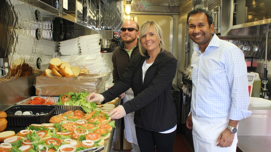 Professional Chefs Serve Burgers Out of The Salvation Army's Canteens