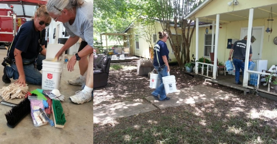 The Salvation Army Texas Division delivers cleaning supply kits for flood survivors