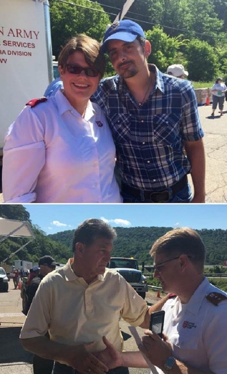 Senator Joe Manchin of West Virginia Visits First Responders in Clendenin, WV