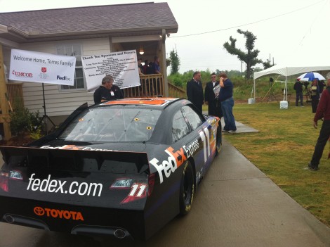 FedEx, NASCAR Driver Denny Hamlin & The Salvation Army Welcome Family Home