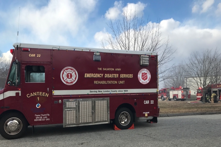 The Salvation Army Helps Fireman Battle Fire and Cold