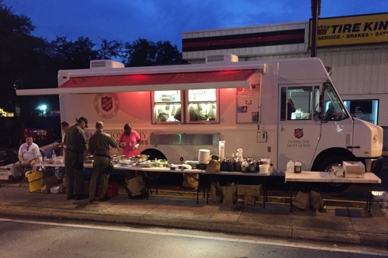 Salvation Army Partners with Local Restaurants Serving in Orlando Tragedy